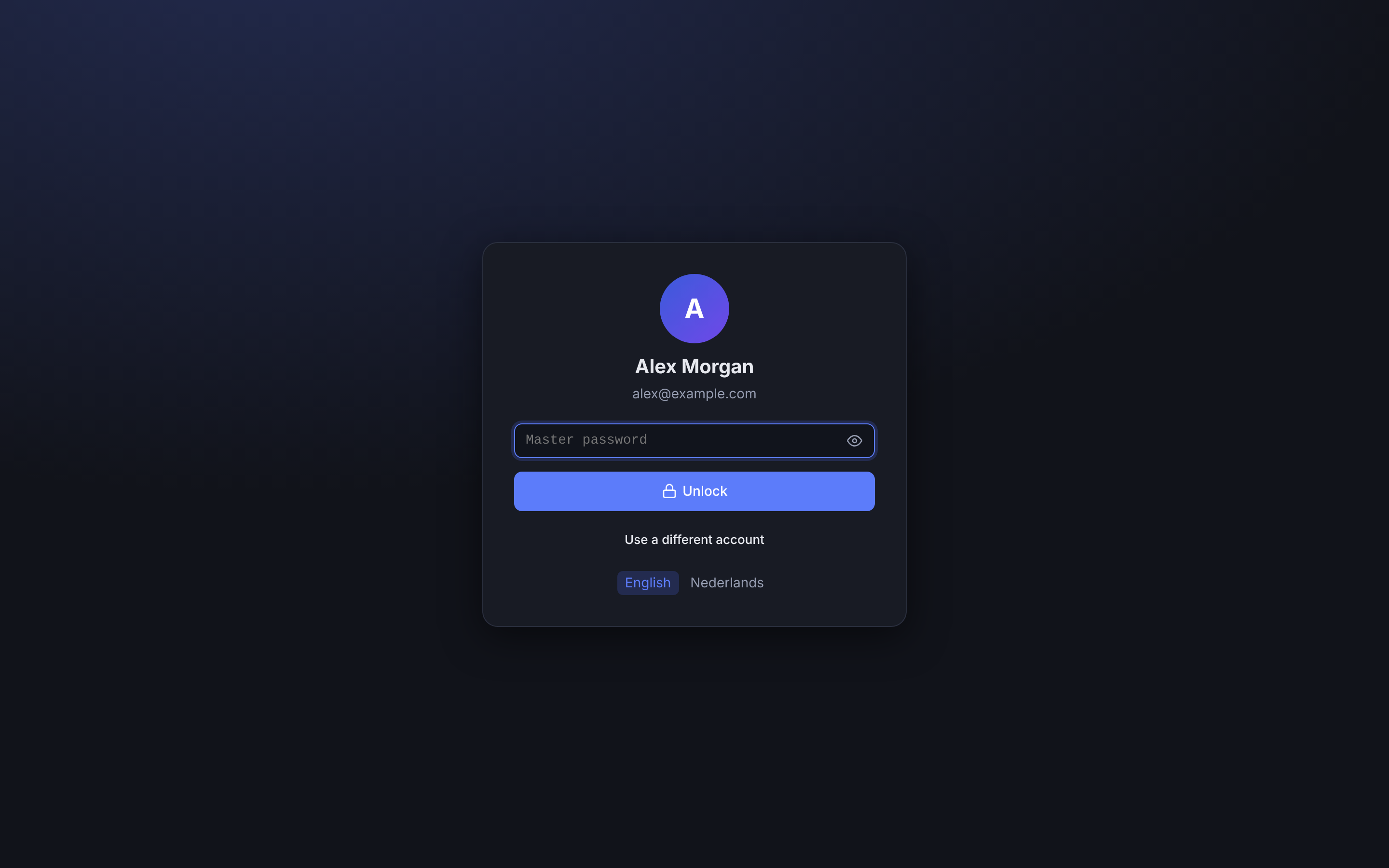 Screenshot of 2Secret: Locked vault